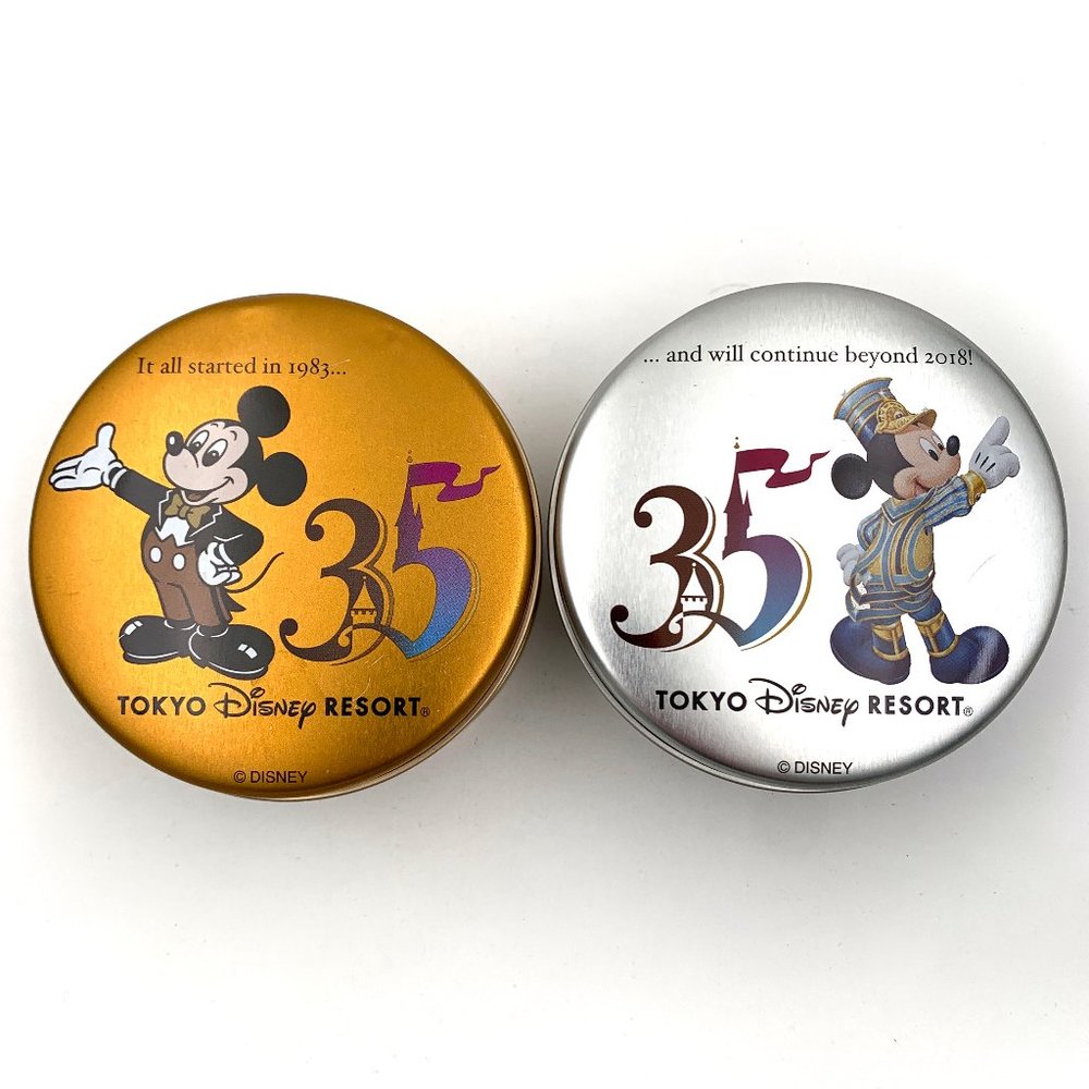 Tokyo Disney Resort 35th Anniversary Collectable Round Tins Candy Dish